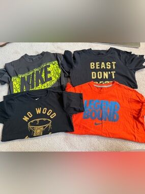 Nike boys size large tshirts. lot of 4.